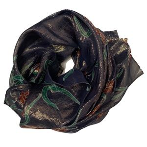 Tucker Metallic Print Scarf